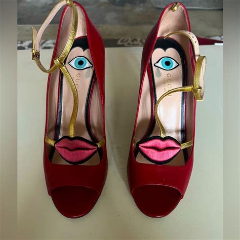 gucci molina shoes lips red|Gucci 105mm Molina Lips T.